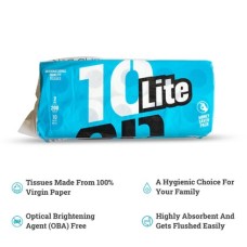 10 ON LITE 2PLY TOILET ROLLS SET OF 10 PCS